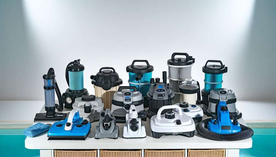 Selection of above ground pool vacuums and filtration systems